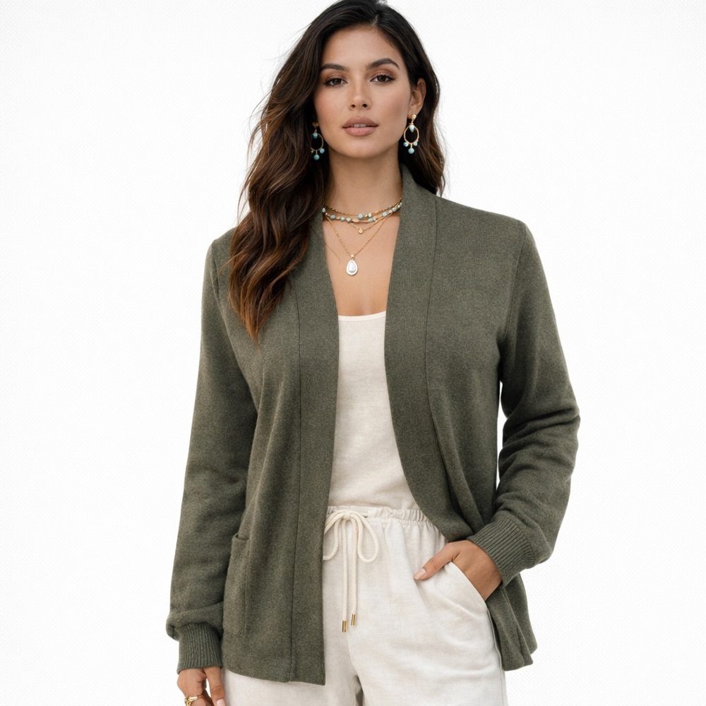 Pink Clover Olive Cardigan Sweater